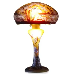 Vessière Cristaux Luminaires|Lampes Pâte De Verre|Lampe pâte de verre art nouveau n°17 Tip Gallé