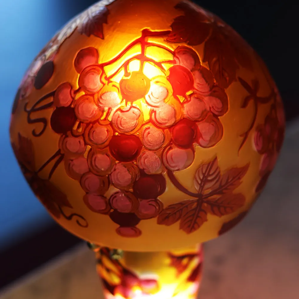 Vessière Cristaux Luminaires|Lampes Pâte De Verre|Lampe pâte de verre art nouveau n°2 Tip Gallé