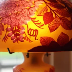 Vessière Cristaux Luminaires|Lampes Pâte De Verre|Lampe pâte de verre art nouveau F1 Tip Gallé