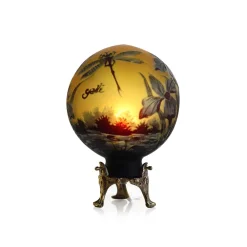 Vessière Cristaux Luminaires|Lampes Pâte De Verre|Lampe pâte de verre ronde tip gallé