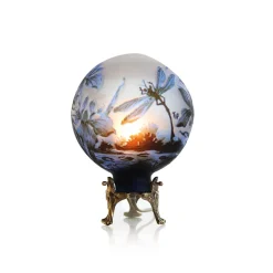 Vessière Cristaux Luminaires|Lampes Pâte De Verre|Lampe pâte de verre ronde tip gallé