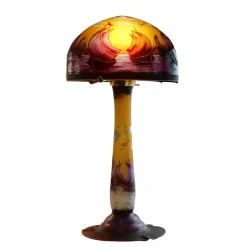 Vessière Cristaux Luminaires|Lampes Pâte De Verre|Lampe pâte de verre tip gallé décor marin
