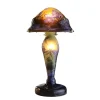 Vessière Cristaux Luminaires|Lampes Pâte De Verre|Lampe pâte de verre Tip Gallé décor libellule