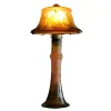 Vessière Cristaux Luminaires|Lampes Pâte De Verre|Lampe pâte de verre Tip Gallé décor bateaux