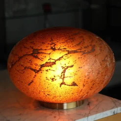 Vessière Cristaux Luminaires|Lampes Cristal|Lampe spendor en verre rouge