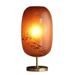 Vessière Cristaux Lampes Cristal|Luminaires|Lampe symphonie en verre rouge