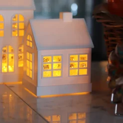 Vessière Cristaux Décoration|Lampes Cristal|Lampe Un Noël à la maison blanc