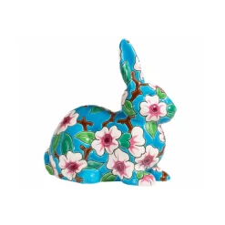 Vessière Cristaux Animaux Cristal|Faïence De Longwy|Lapin Apple Blossom Émaux de Longwy