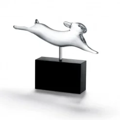 Vessière Cristaux Bestiaire|Animaux Cristal|Lapin courant cristal baccarat f. pompon