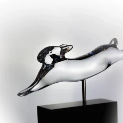 Vessière Cristaux Bestiaire|Animaux Cristal|Lapin courant cristal baccarat f. pompon