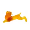 Vessière Cristaux Bestiaire|Animaux Cristal|Lion guimet ambre Daum