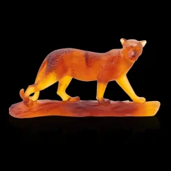 Vessière Cristaux Bestiaire|Animaux Cristal|Léopard tropical Daum