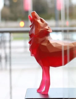 Vessière Cristaux Bestiaire|Editions D’Art|Loup Wild wolf rouge orlinski daum