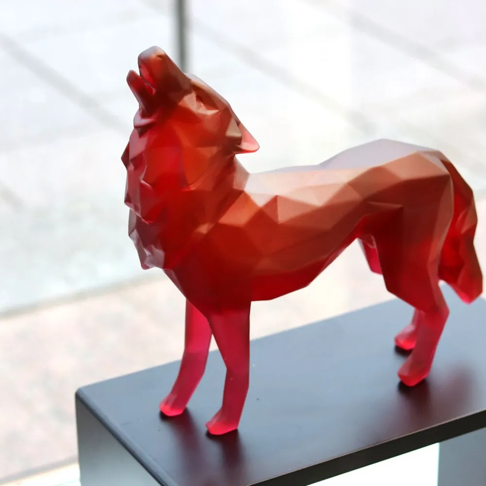Vessière Cristaux Bestiaire|Editions D’Art|Loup Wild wolf rouge orlinski daum