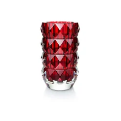 Vessière Cristaux Vases|Vases|Louxor rond vase rouge baccarat