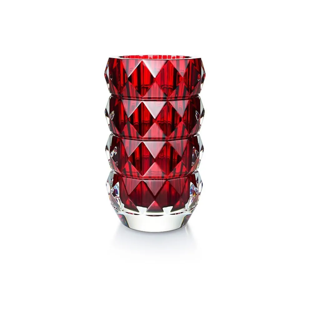 Vessière Cristaux Vases|Vases|Louxor rond vase rouge baccarat