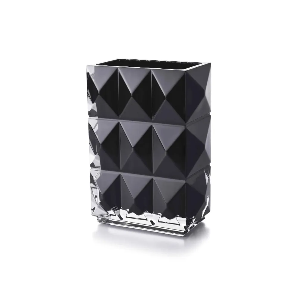 Vessière Cristaux Vases|Vases Cristal Couleur|Louxor vase diamant noir Baccarat