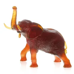 Vessière Cristaux Bestiaire|Animaux Cristal|Éléphant ambre j.f leroy daum