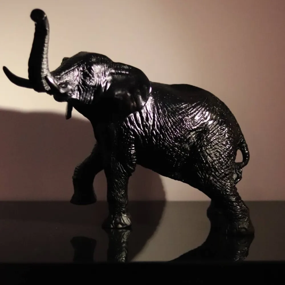 Vessière Cristaux Bestiaire|Animaux Cristal|Éléphant noir j.f leroy Daum