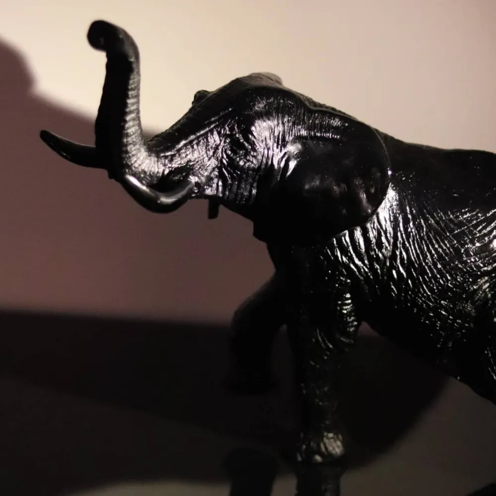 Vessière Cristaux Bestiaire|Animaux Cristal|Éléphant noir j.f leroy Daum