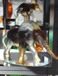 Vessière Cristaux Bestiaire|Animaux Cristal|Éléphant Savana MM de Isabelle Carabantes Daum