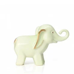 Vessière Cristaux Lunéville|Éléphant vert d’eau Craquelés Faïence de Lunéville