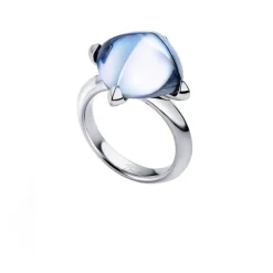 Vessière Cristaux Bijoux|Bagues Cristal|Médicis bague aqua miroir baccarat