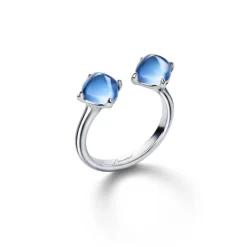 Vessière Cristaux Bijoux|Bagues Cristal|Médicis bague toi&moi baccarat