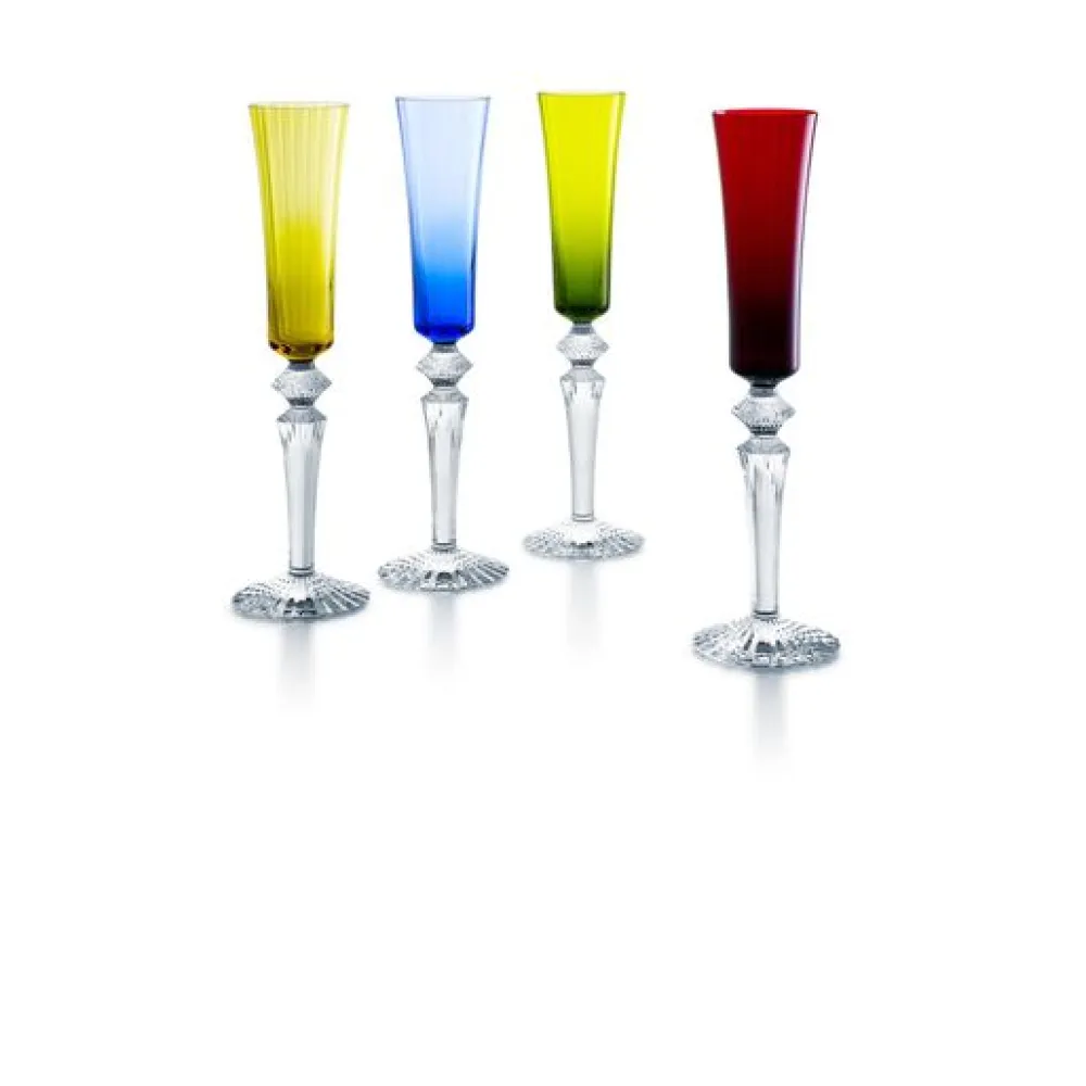 Vessière Cristaux Verre En Cristal Taillé|Coffrets Verres Cristal|Mille nuits couleurs set x4