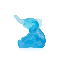 Vessière Cristaux Bestiaire|Figurines Miniature Cristal|Mini éléphant Daum