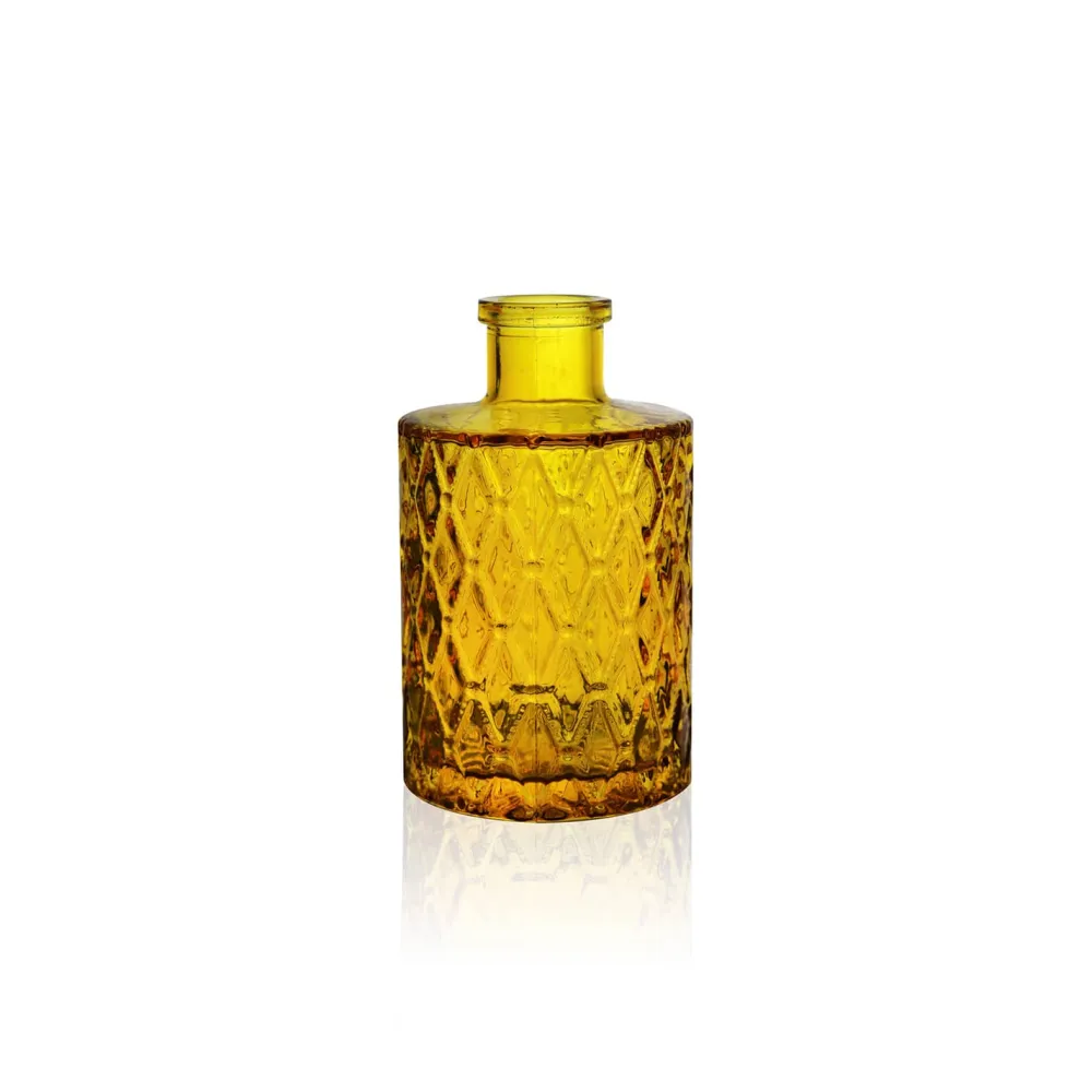 Vessière Cristaux Vases|Vases Cristal Couleur|Mini vase en verre ambre N°9