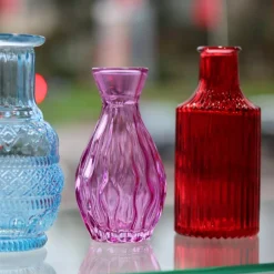Vessière Cristaux Vases Cristal Couleur|Vases|Mini vase en verre rouge N°7