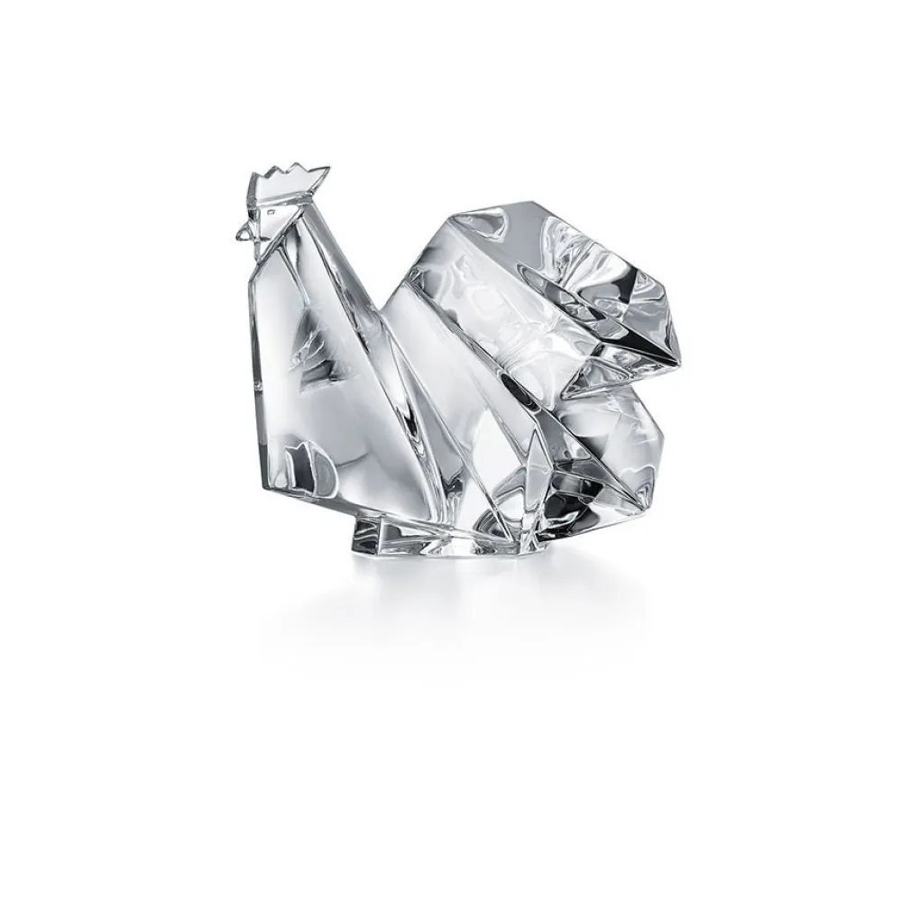 Vessière Cristaux Bestiaire|Animaux Cristal|Origami coq baccarat