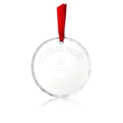 Vessière Cristaux Décoration|Ornements Cristal|Ornement de Noël cristal Joyeux Noël 2025