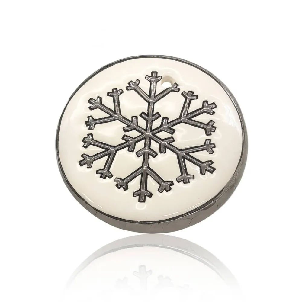 Vessière Cristaux Ornements Cristal|Décorations De Noël|Ornement Flocon de Noël Émaux de Longwy