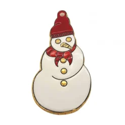 Vessière Cristaux Décorations De Noël|Ornements Cristal|Ornement Noël Bonhomme de Neige Émaux de Longwy