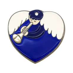Vessière Cristaux Décorations De Noël|Ornements Cristal|Ornement Noël Coeur d’Ange Émaux de Longwy