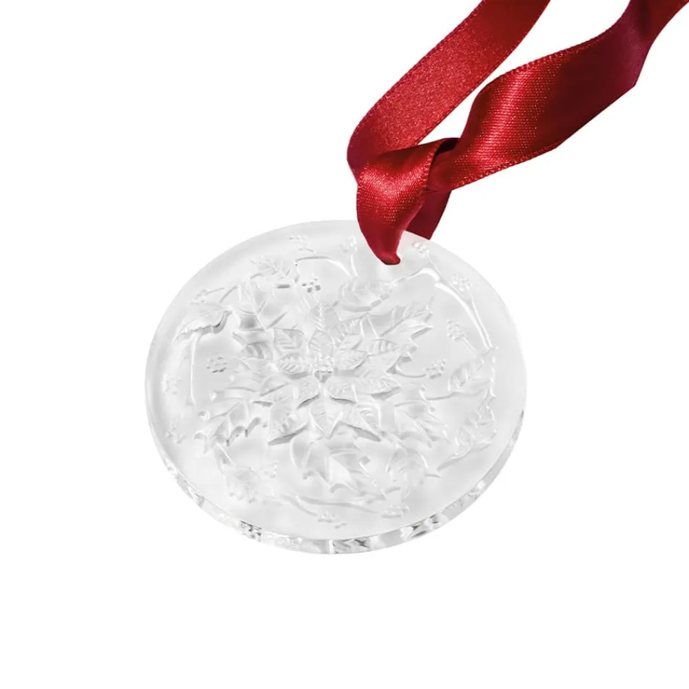 Vessière Cristaux Sculptures Et Figurines|Ornements Cristal|Ornement poinsettia 2020 cristal lalique