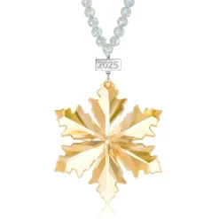 Vessière Cristaux Décoration|Ornements Cristal|Ornement Étoile de Bethléem lustré or 2025 – 35 EX