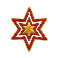 Vessière Cristaux Décorations De Noël|Ornements Cristal|Ornement Étoile de Noël Émaux de Longwy