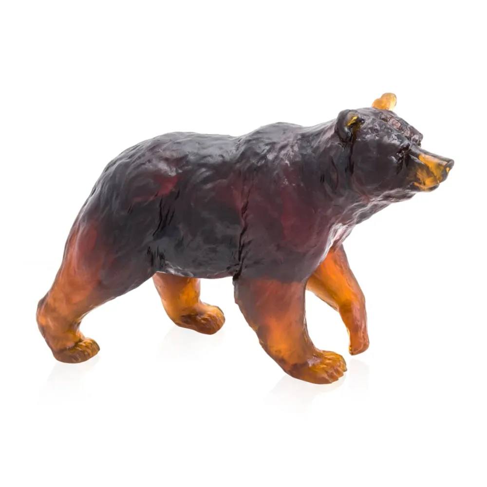 Vessière Cristaux Sculptures Cristal|Editions D’Art|Ours brun daum
