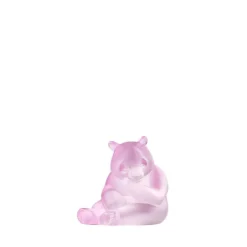 Vessière Cristaux Sculptures Et Figurines|Bestiaire|Panda cristal rose Lalique