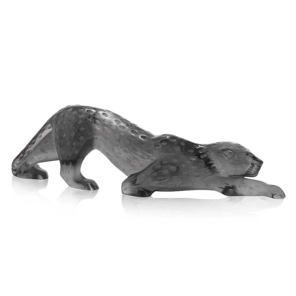 Vessière Cristaux Sculptures Et Figurines|Bestiaire|Panthère zeila grise gm lalique