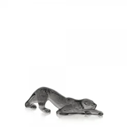 Vessière Cristaux Sculptures Et Figurines|Bestiaire|Panthère zeila grise lalique
