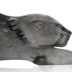 Vessière Cristaux Sculptures Et Figurines|Bestiaire|Panthère zeila grise lalique