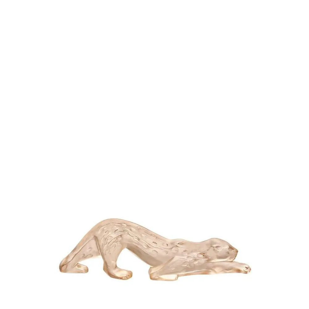 Vessière Cristaux Sculptures Et Figurines|Bestiaire|Panthère zeila lustré or lalique