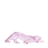 Vessière Cristaux Bestiaire|Animaux Cristal|Panthère zeila rose gm Lalique