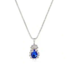 Vessière Cristaux Pendentifs Cristal|Pendentifs|Pendentif cristal bleu renaissance