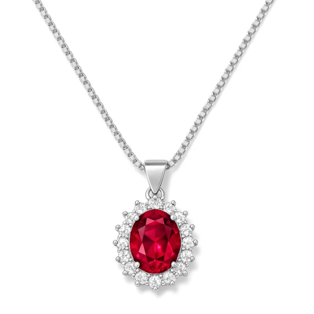 Vessière Cristaux Pendentifs Cristal|Pendentifs|Pendentif cristal rouge Rubis d’Antan
