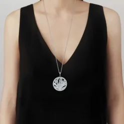 Vessière Cristaux Bijoux|Pendentifs Cristal|Pendentif fleur de neige lalique